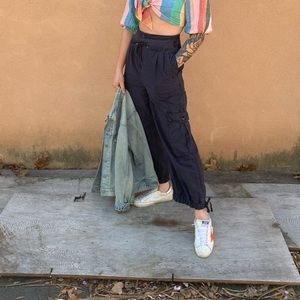Free People Navy Blue Cargos